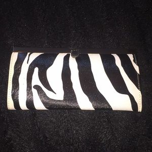 Zebra print wallet/clutch